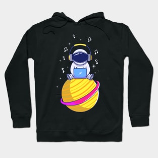 Astronaut Listening Music On The Planet Hoodie